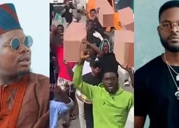 Falz, Macaroni Join Nigeria Youths To Match With Coffins To Mark Lekki Massacre 2nd Anniversary