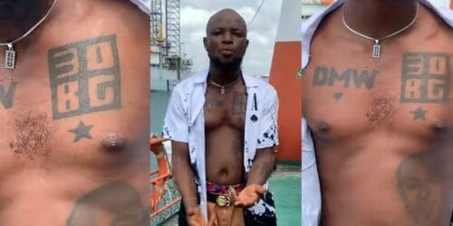 Nigerian Man Permanently Inks Davido’s Face on His Body! (Watch)